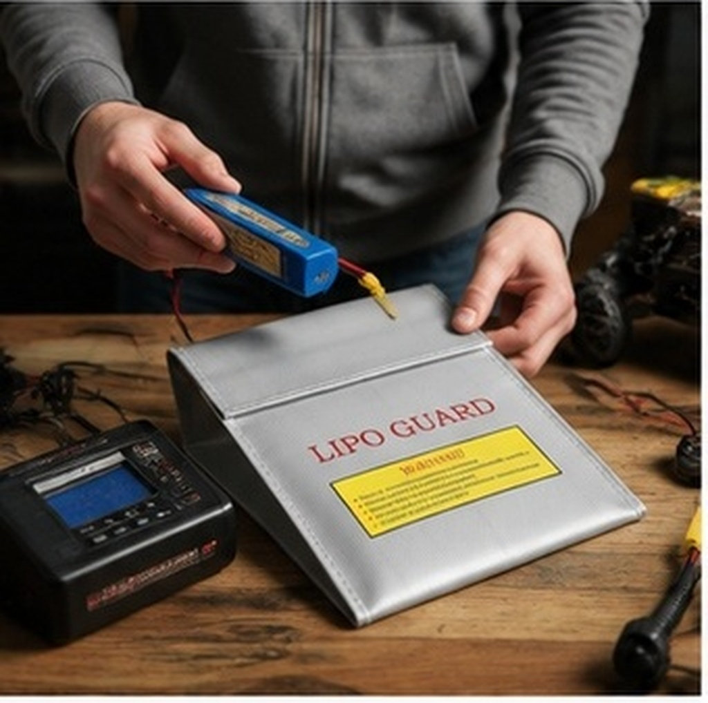 Lipo Battery Fireproof Safety Charge Box - Borsa di Sicurezza Lipo 18x23cm, Sacchetto