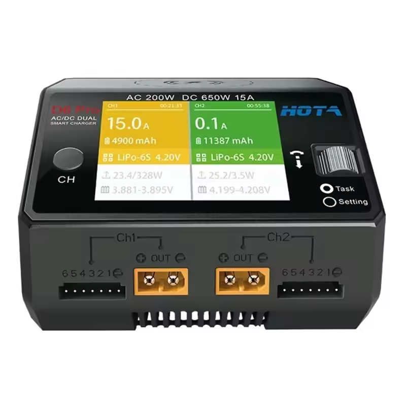 Caricatore doppio canale origi - Hota D6 Pro Dual Lipo Charger recensione e prezzo